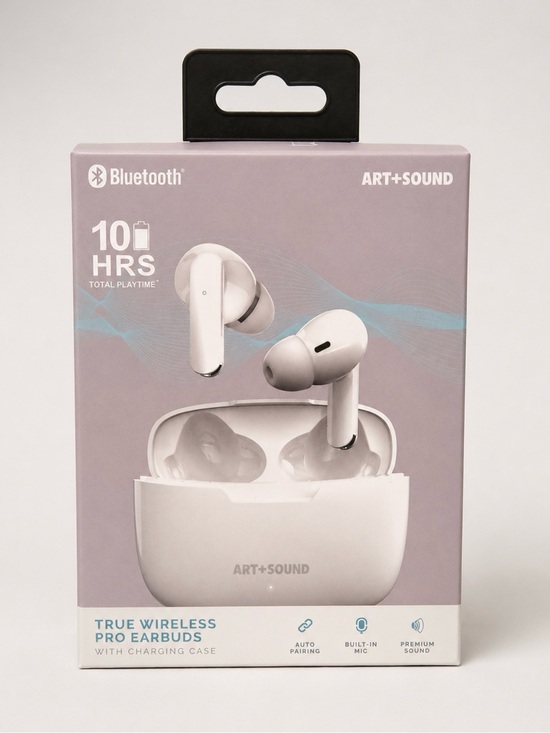 Art + Sound Other - NIB Art+Sound True Wireless Pro Bluetooth Earbuds White + Charging Case